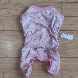 Kyeese Soft Velvet Dog Pajamas Pink with Unicorns Size XL